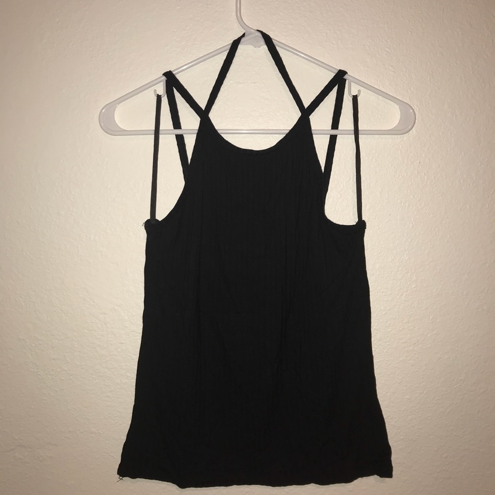 💣 CUTE SIMPLE BLACK HALTER TOP/ CROP TOP 💣